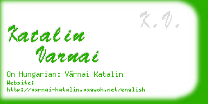katalin varnai business card