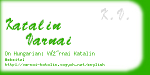 katalin varnai business card